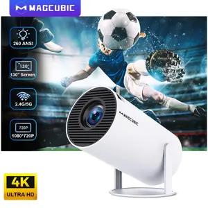 Magcubic HY300 Pro Portable Android 11 4K Projector Dual Wifi BT5.0 with 260 ANSI and Flexible 180° Projection Angle