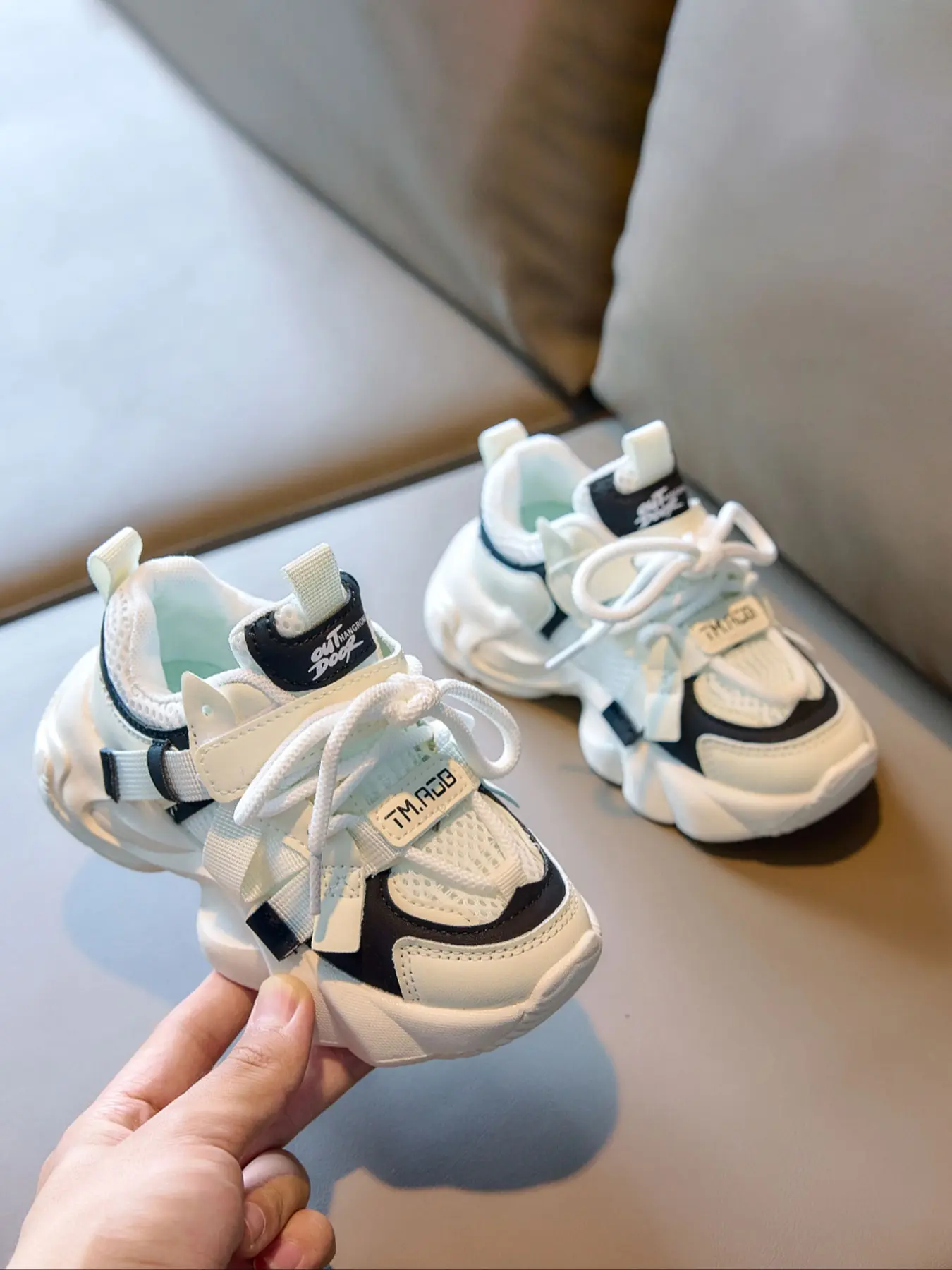 New Colorblock Fashion Patchwork Sports Shoes, Sporty Low Top Trendy Nonslip Trainers for Kids, Boys and Girls, Anti-Slip Lightweight Comfortable Casual Sneakers
