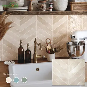 Self Adhesive Wall Tile, 11.4"x 9" 3D Adhesive Peel and Stick Tile Backsplash for Kitchen Bathroom, Waterproof & Oil-proof Wall Tiles