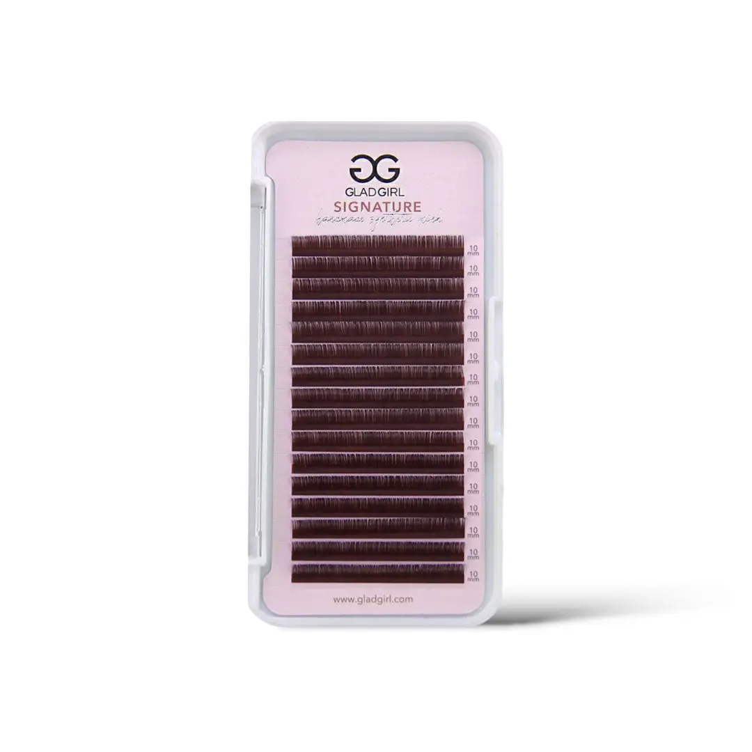 Signature Mink Medium Brown Lashes - CC Curl