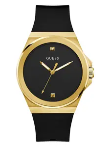 GUESS Male Two-Tone Silicon Analog Watch