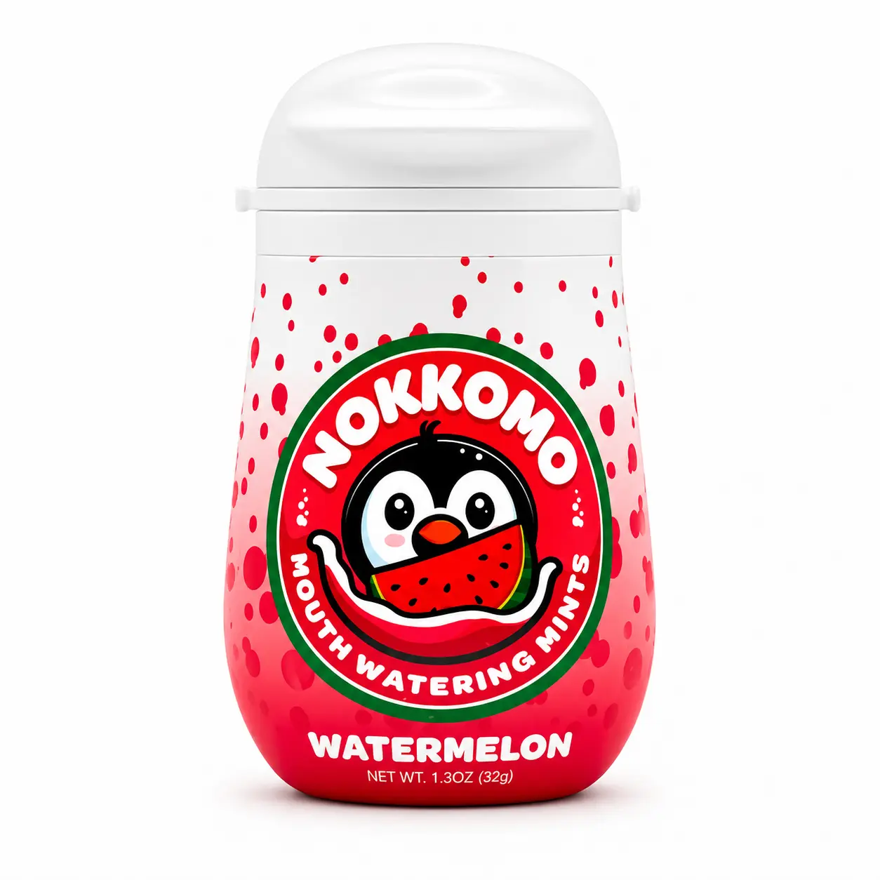 Nokkomo Watermelon Fizzy Mints for Cottonmouth Relief - Refreshing Candy Snack for On-The-Go Hydration & Sweetness