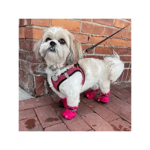 4pcs/Set Waterproof Pet Dog Shoes Chihuahua Anti-Slip Rain Boots Footwear For Small Cats Dogs Puppy Dog Pet Booties, Ideal For Outdoor