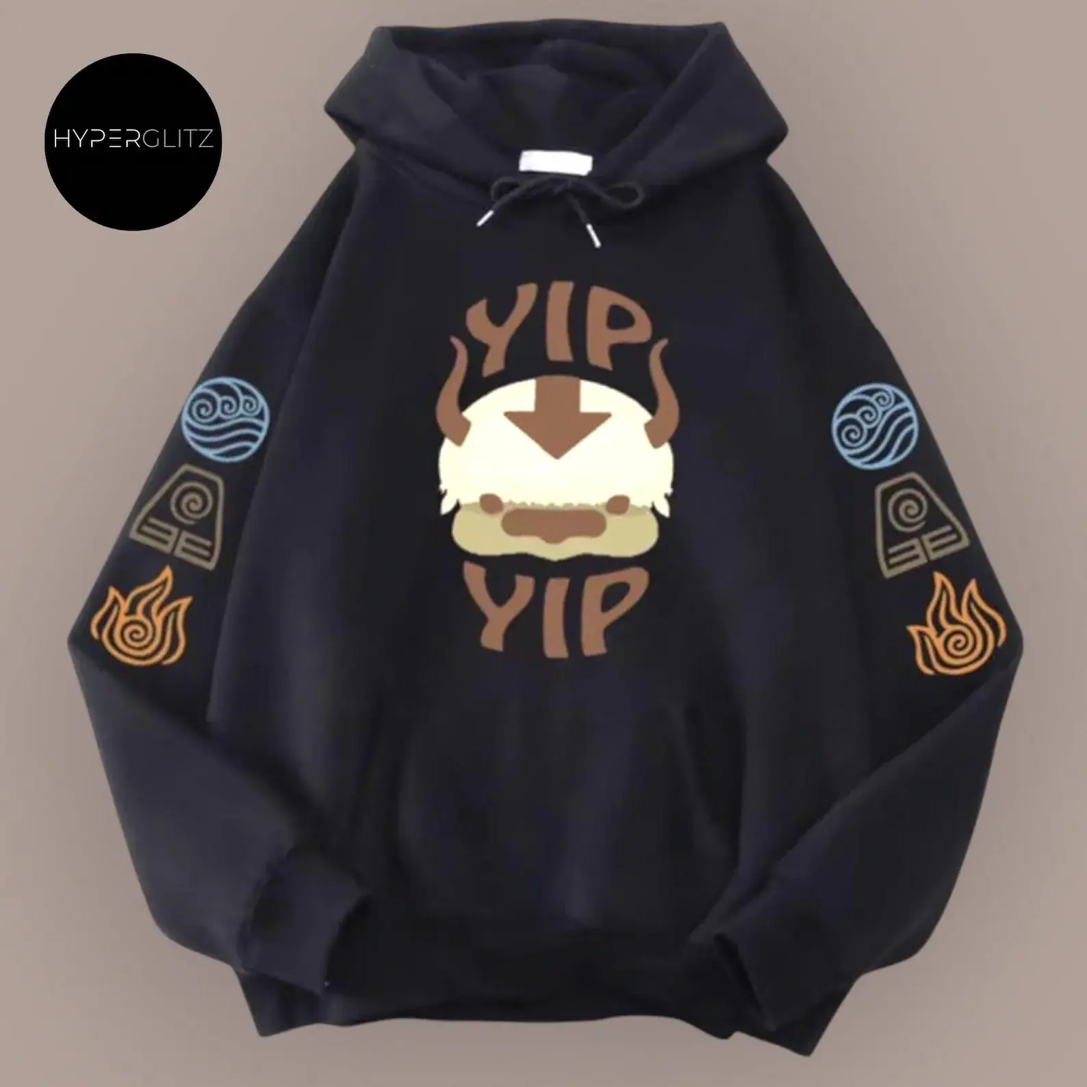 Anime Yip Apa Hoodie / Cute Bison Airbender Hoodie / Unisex Anime Hoodie for Men & Women / Cozy Gift for Fans