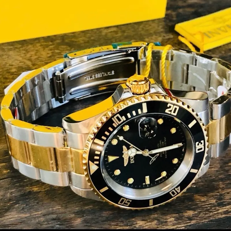 Automatic Men’s Invicta Watch - Brand New - Black, Gold, Silver - High Quality Classy Watch for Men