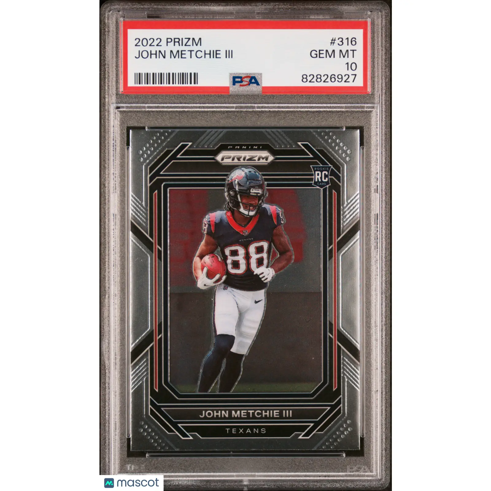 John Metchie III PSA 2022 Panini Prizm #316 10