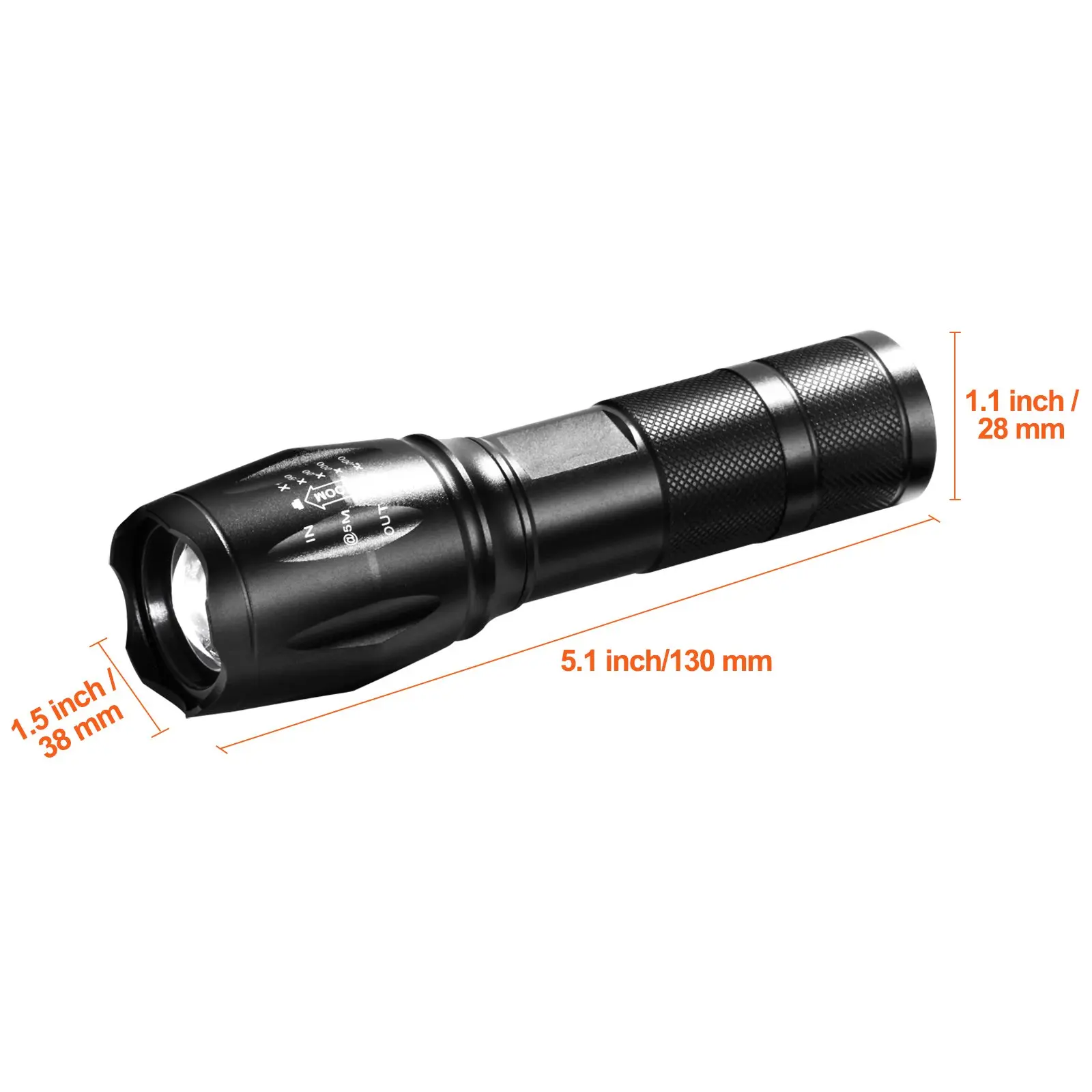 【Summerfinds】VEVOR 2 Pack Flashlights Torch, 2000 High Lumens 5 Modes Adjustable Focus Flashlight, IP44 LED Waterproof Handheld Flashlight for Camping Cycling Hiking Fishing Emergency, Adjustable Beam, Aluminum Alloy