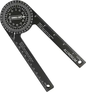 【DealsForYouDays】Aluminum Miter Saw Protractor | 7-Inch Rust Proof Angle Finder ,360° Angle Finder with Laser-Engraved Scales with Measuring Rulers for Angle Finder Carpentry, Crown Molding Tool, Baseboard building trade, CNC Machined Woodworking