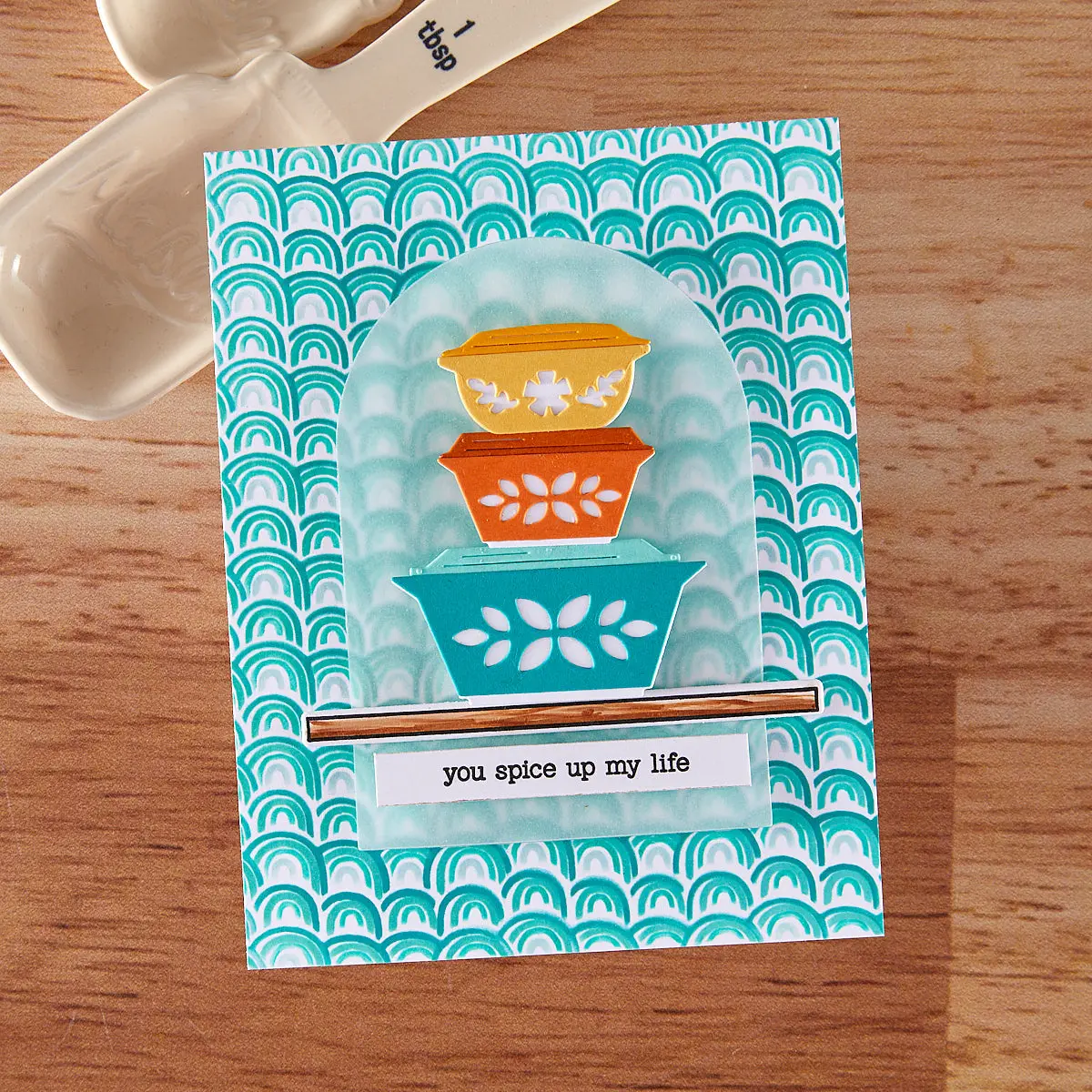 Hero Arts Color Layering Retro Rainbow Stencil
