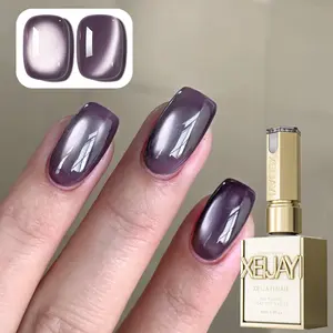1PC 15ML Hot New Product Jiu Zi Li Huo 08 Glass Bead Cat's Eye Texture Magnetic Nail Gel Super Shiny Gloss Brilliant Cat's Eye Firm and Long-lasting Suitable for Home Manicure DIY Women's Salon Manicure