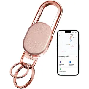 Keychain, Key Finder Built-in Anti-Loss Tracker, Heavy Duty Key Holder, Premium Stainless Steel Keychain Carabiner Car Key Chains with GPS Global Locator T