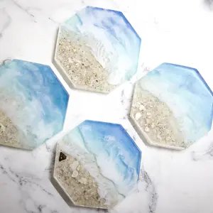 Handmade Resin Ocean Coasters