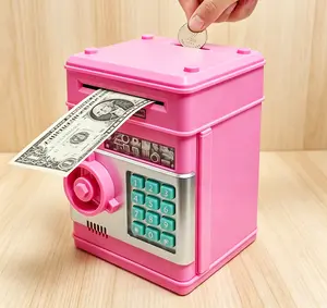 2026 New Electronic Password ATM Piggy Bank,Dual Storage Safe Box with Auto Bill Absorption Design,Lightweight Visible Savings Container,Exquisite Multi-Scene Gift for Household Kid Financial Learning Decor.piggy bank