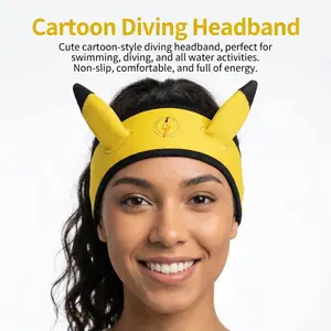 Comfortable Unisex 3mm Neoprene Diving Hood — Warm Yellow. Ideal for snorkeling, surfing, swimming, and various water sports, this chic head accessory combines stylish flair with the functionality of a wide headband.