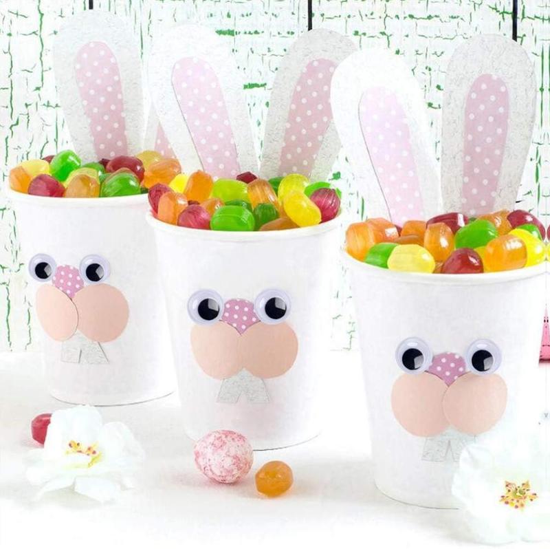 500 Pieces 6mm -12mm Black Wiggle Googly Eyes with Self-Adhesive Backs for DIY Crafts Doll Making Sewing Supplies