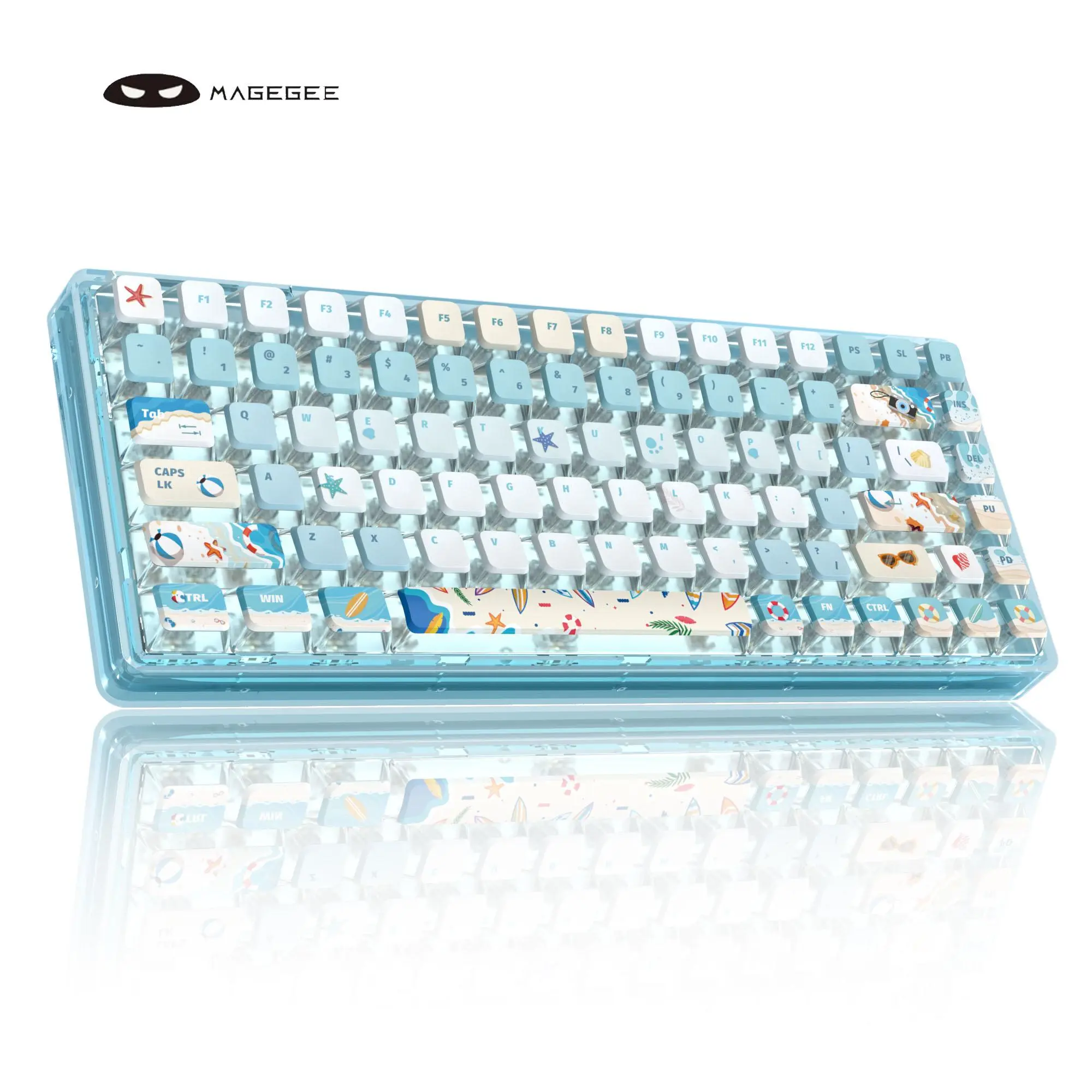 Light84 Wired Mechanical Gaming Keyboard, 84 Keys RGB LED Backlit Keyboard, Water Resistant Keyboard for Windows PC Laptop, Lighted Mechanical Keyboard, Light Up Keyboard
