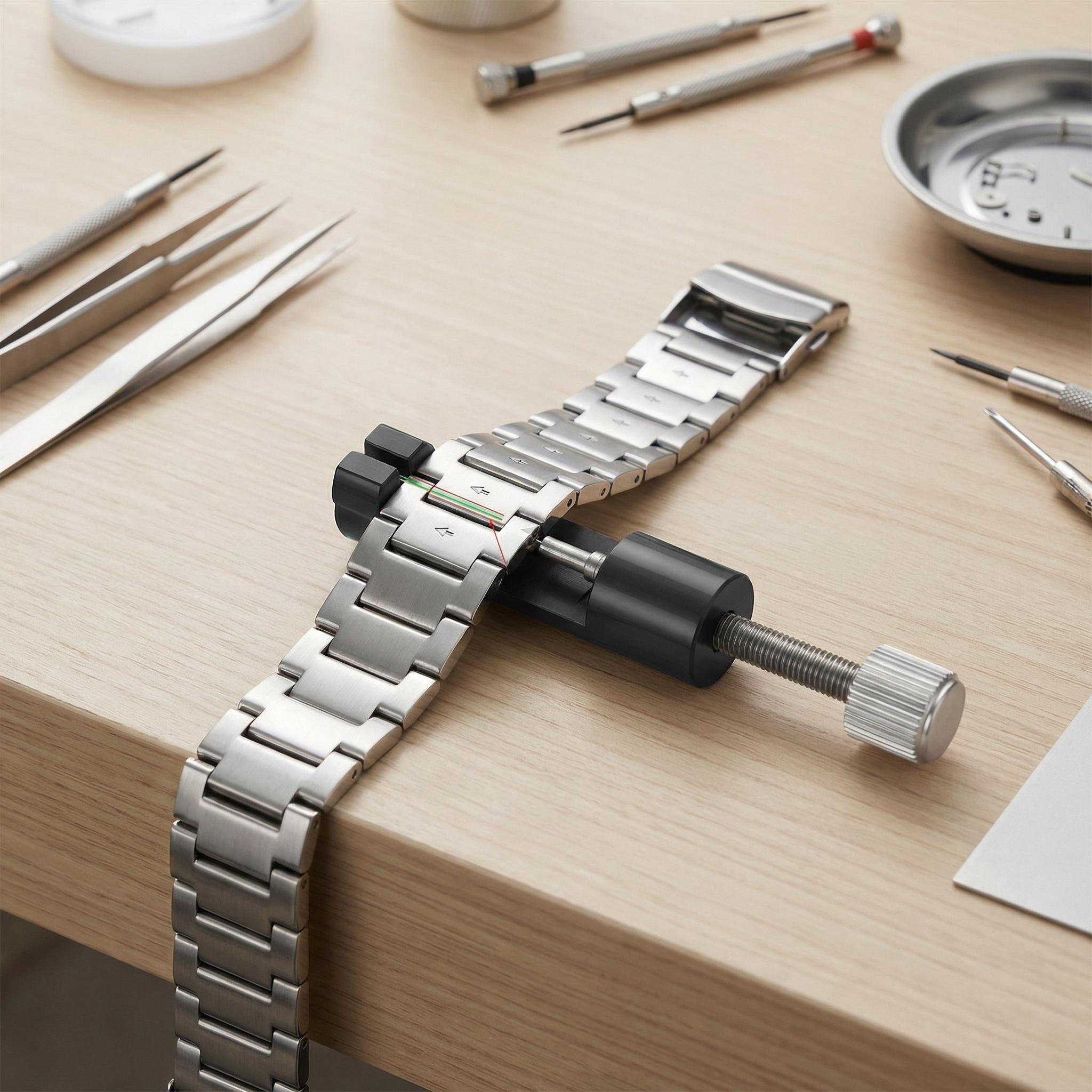 Watch Link Removal Kit, Watch Band Sizing Toolfor Watch Strap Adjustment, Watch PinsReplacement, Watch Hammer