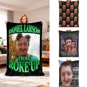 Daniel Larson Trending Tiktok Meme Throw Blanket Soft Cozy Warm Flannel Plush Blanket for Sofa Couch Bed Travel Halloween Christmas Party Cosplay Holiday Gift summerwins