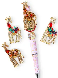 Creative Giraffe Decorative Accessory, Handmade Birthday Gift, DIY Phone Chain Keychain, Indoor Ornament, Pen Holder Car Hanging Decoration, Bling Bling Keychains, Keychain Jewelry