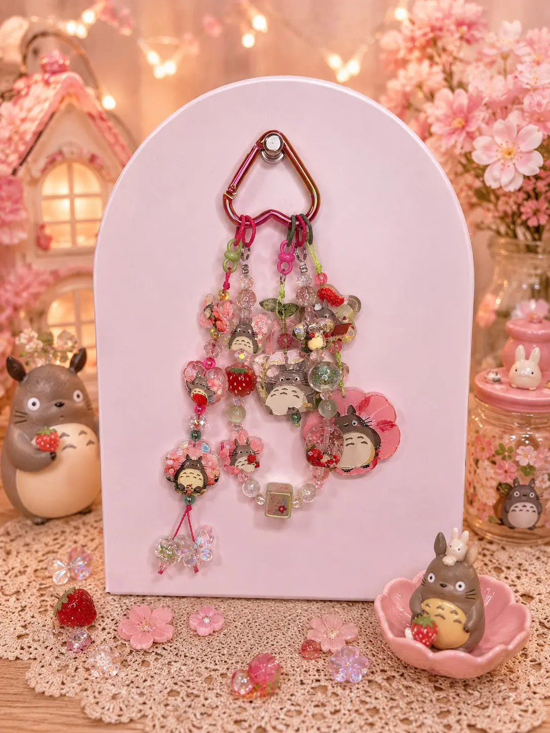 Sakura Totoro Bag Charm