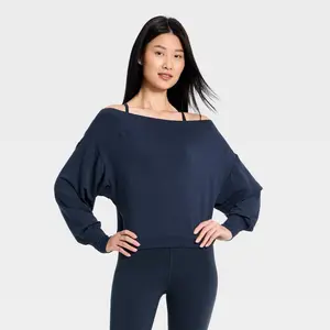 Women's Modal Fleece Off The Shoulder Sweatshirt - All In Motion