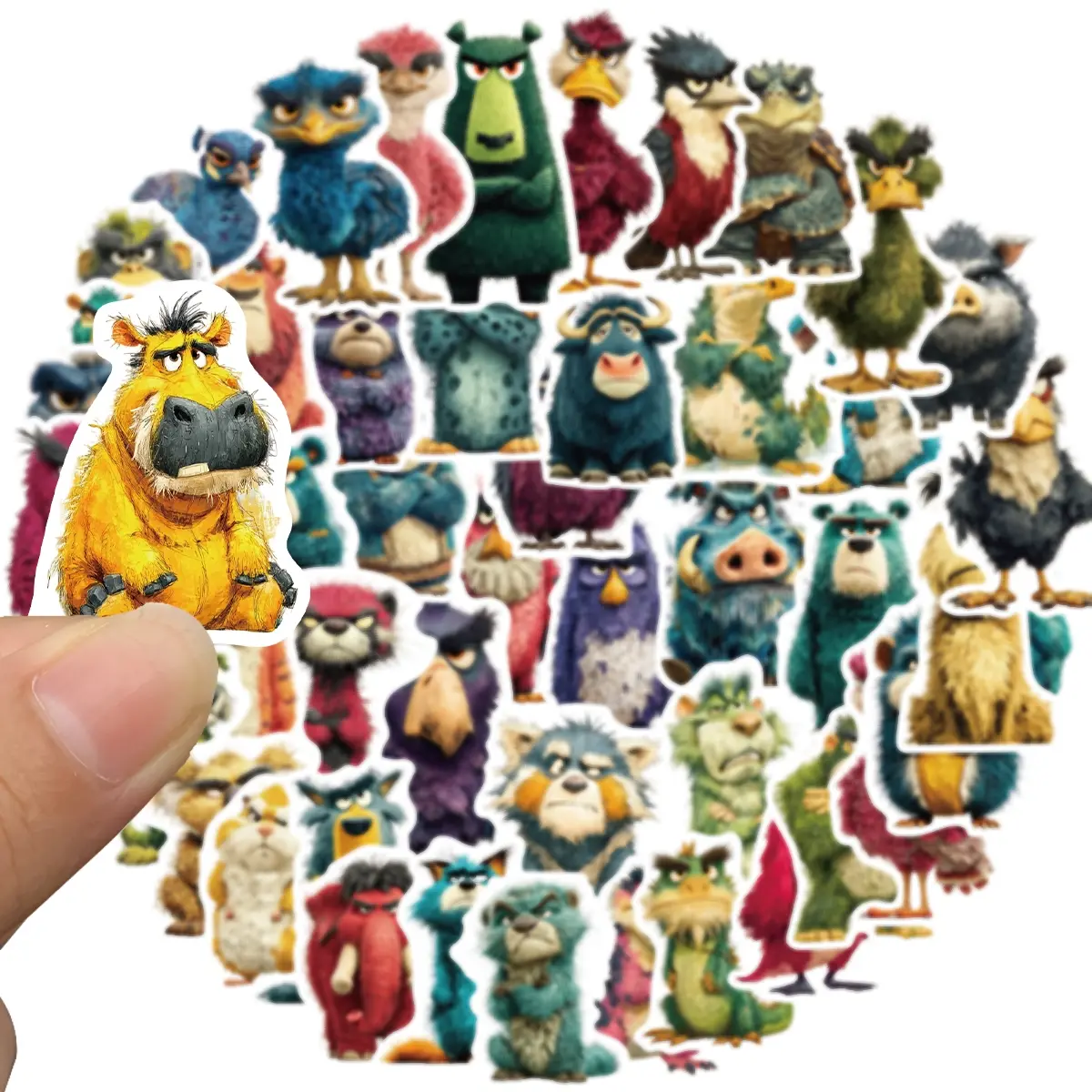 Stickers for Kids, 50 pcs Water Bottle Stickers for Kids, Cute Animal Vinyl Waterproof Stickers for Laptop Computer, Kawaii Stickers for Boys Girls Teachers Classroom Prizes for Students
