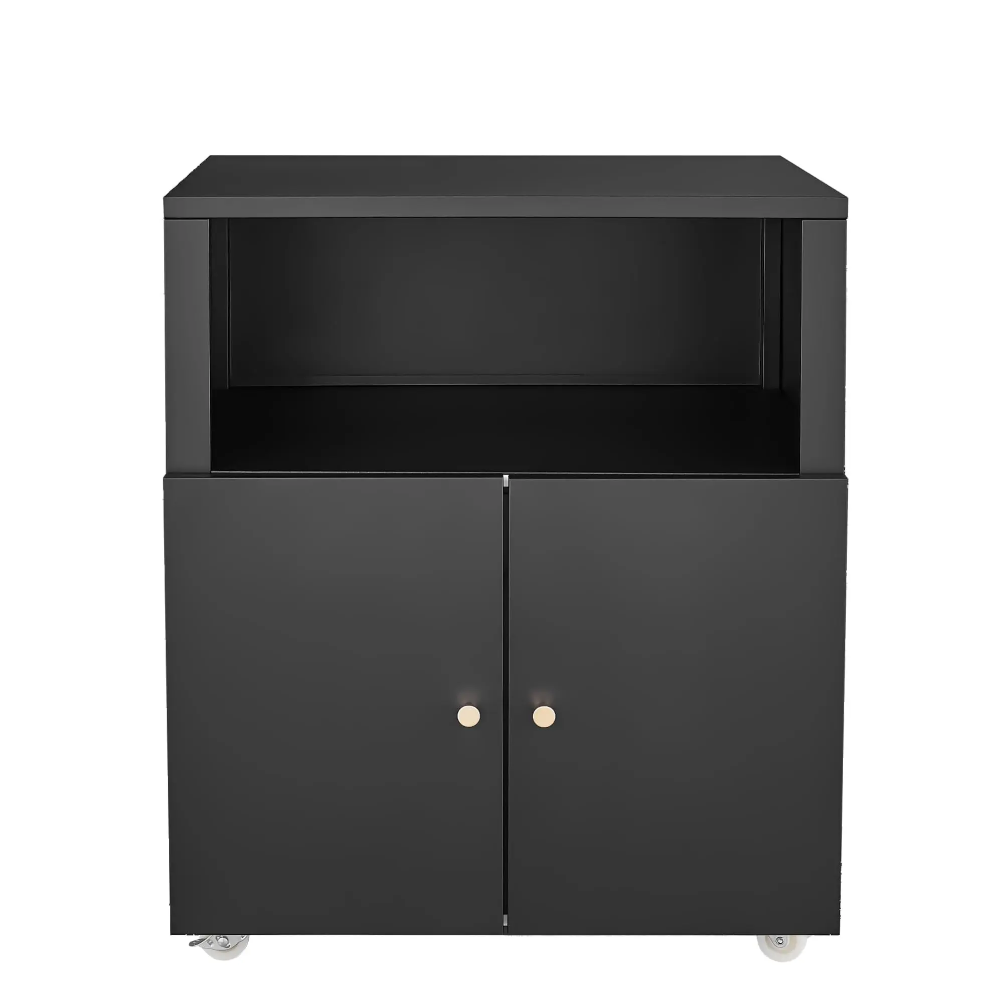 Garvee Heavy Duty Metal Printer Cabinet with Doors and Shelves, Rolling Printer Stand File Cabinet on Wheels, Copier Fax Printers Table for Home Office, Durable and Spacious Storage Solution