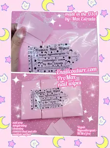 ProMax Nail Wipes Pink Gel Nail Polish Remover Tools 540 PCS Lint Free Nail Wipes Cotton Pads Nail Remover Pads