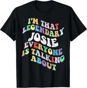 Retro Groovy Josie Personal First Name Funny Mothers Day T-Shirt