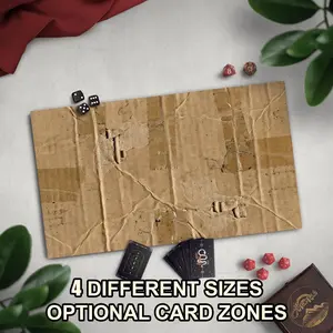 Homeless Man's TCG Playmat V2, Funny Play Mat With Optional EDH Zones, Stitched Edge Game Mat