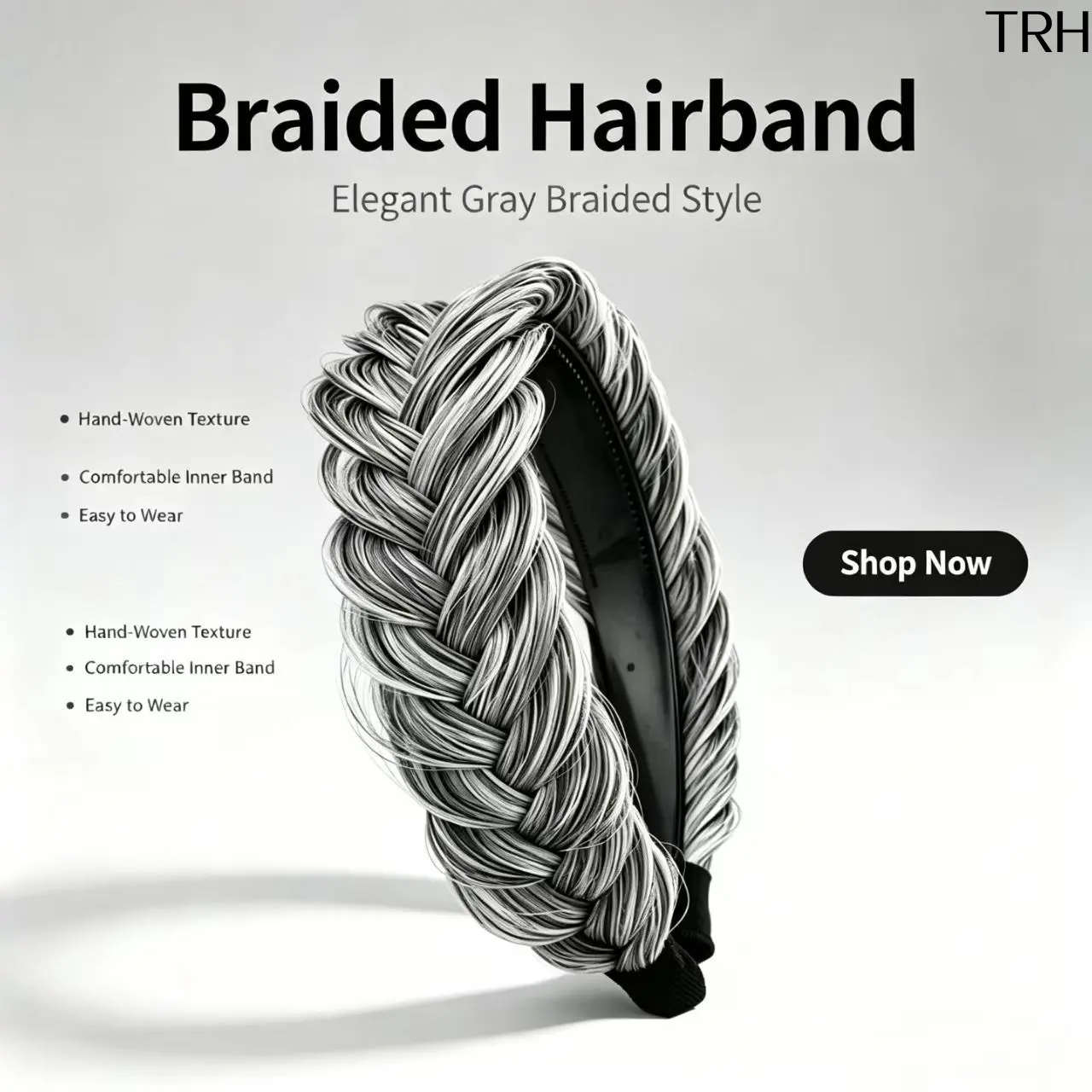 Women's Fishtail Braid Wig Headband, Hand-Woven Thick Braided Hairband with Anti-Slip Inner Teeth Design, Simulated Hair Integrated Hair Accessory, Comfortable Wear, Multiple Color Options for Daily Makeup, Party Styling, Dating and Holiday Outfits