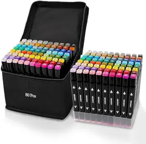 Alcohol Markers with Base, Permanent Dual Tip Art Markers for Adults Anime Sketch