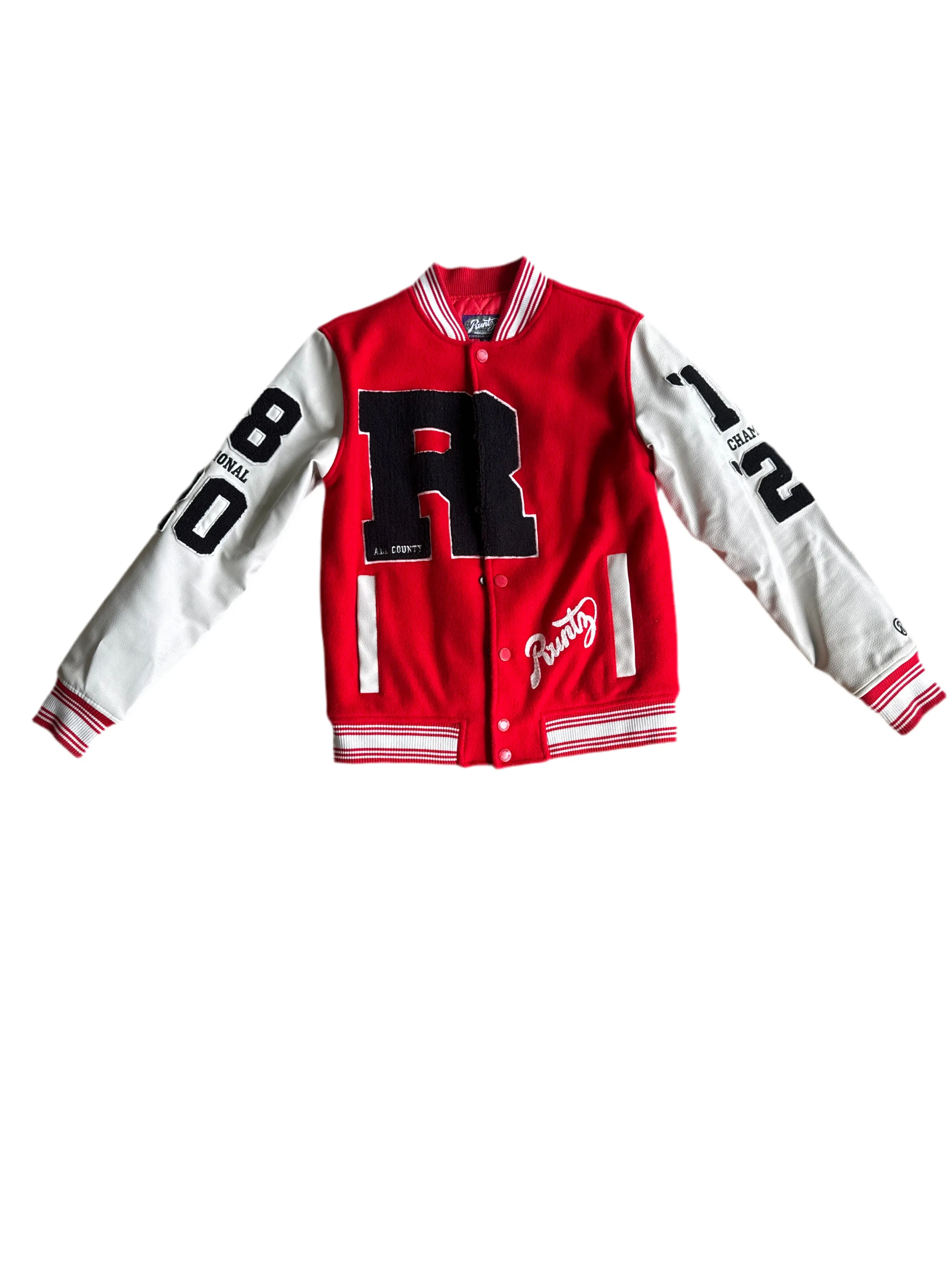Runtz Varsity Jacket – Red & White | Rare Streetwear | Size S