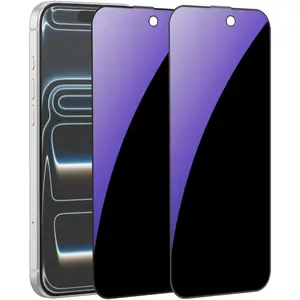 2 Pack Anti-Blue  Tempered Glass for  17 Pro Max Anti-Spy Screen Protector Anti-Peeping Film 6.9 inch