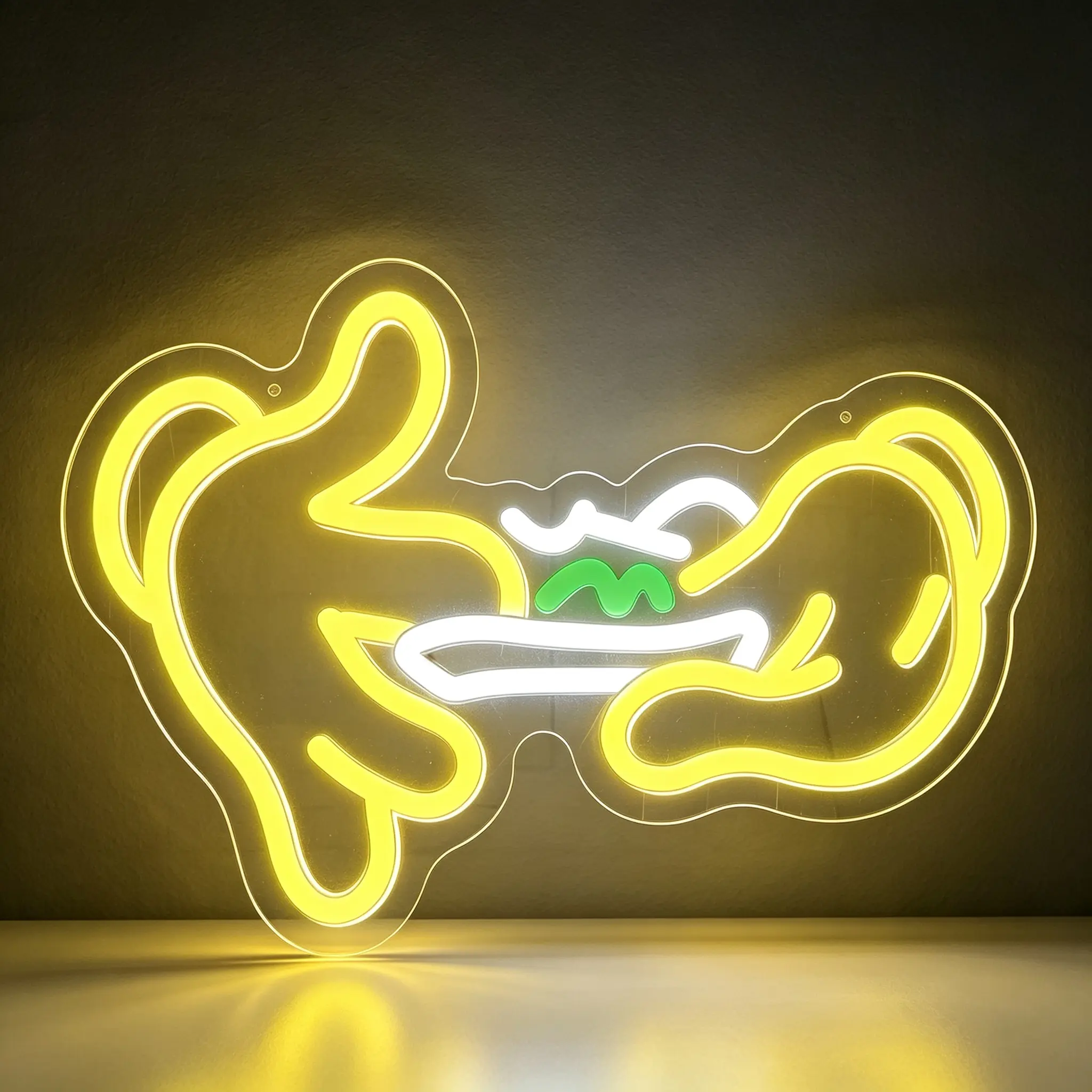KEYDOORS 2 Hands LED Neon Sign, Dimmable Acrylic Decorative Lamp, Indoor Wall Art Light for Bedroom, Bar, Wedding Home Improvement Decor