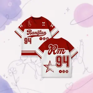 Unisex Boxy Jersey Shirt 2026 – Vintage Tour Inspired, Oversized Streetwear, 4 Color Fan Jersey, Double Sided Graphic Top