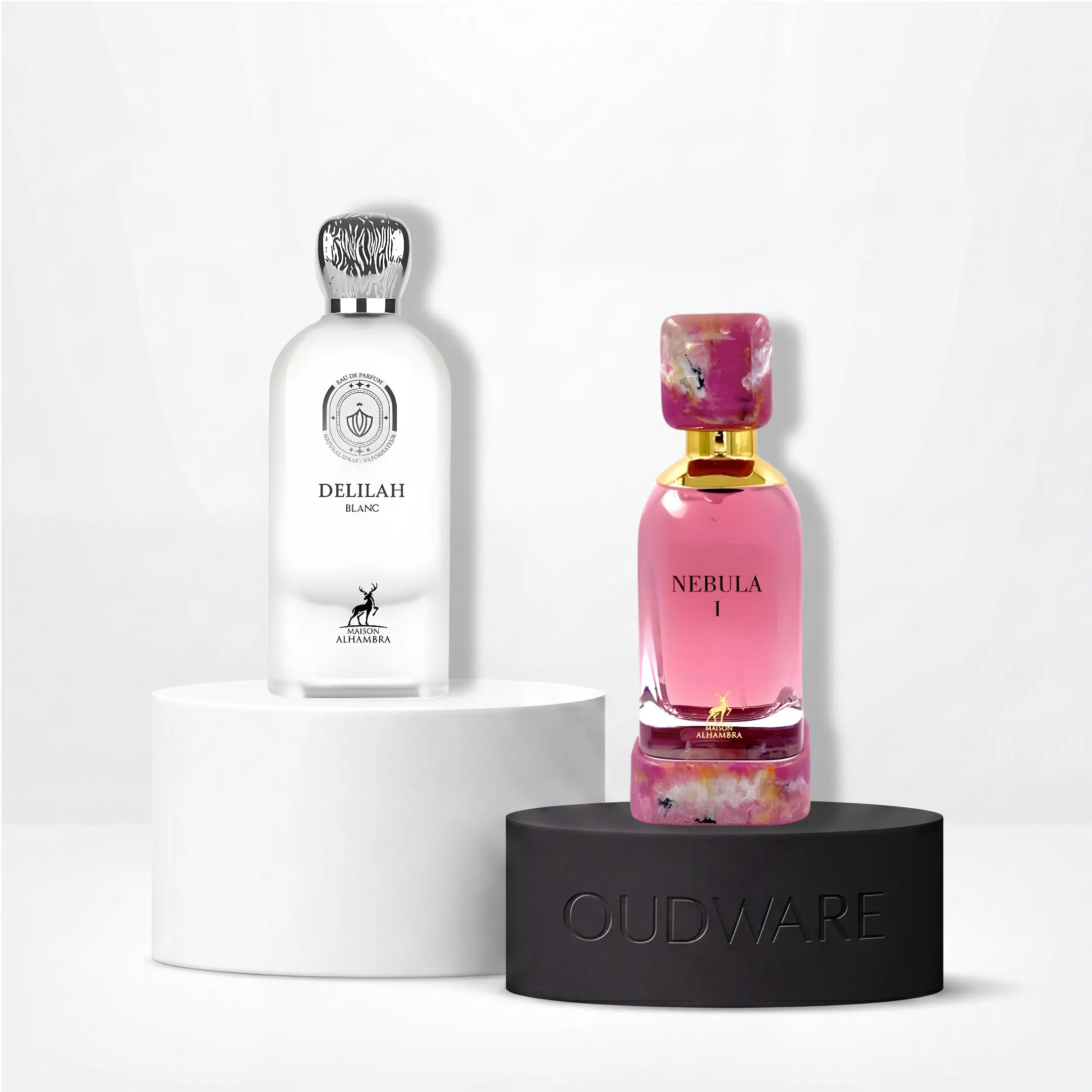 Maison Alhambra DELILAH BLANC EDP 100ML + Maison Alhambra Nebula I Unisex Eau De Parfum 100 mL (3.4 oz) Eau de Parfum Bundle – A Luxurious Women's Fragrance Duo