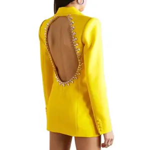 Blazer / Dress with open back ( Stones )