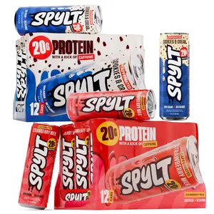 Spylt High Protein Cookies & Cream + Strawberry Milk Bundle | 60mg Caffeine, 20g Protein, 90 Calories | Ready to Drink, Sugar Free, Lactose Free Milk | Perfect for Workout Recovery & Afternoon Pick Me Up