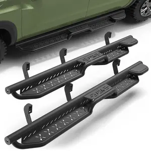 Running Boards for 2005-2026 Nissan Frontier Crew Cab(4 Door), Two-Raised Step Design, Heavy-Duty Carbon Steel Nerf Bars, 2PCS