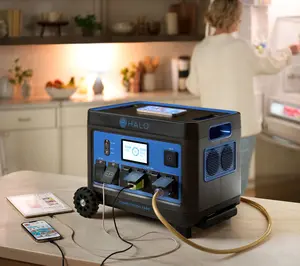 HALO 1600Wh Power Station with 9 Outlets and Wireless Charging Pad