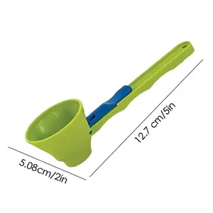 Sliding Scoop Funnel 2 in 1 Sliding Design Measuring Spoon Funnel Protein Powder Scoop Powder Funnel Scoop