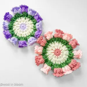 Flower Coaster Crochet Bundle: Rose, Hydrangea, Lily