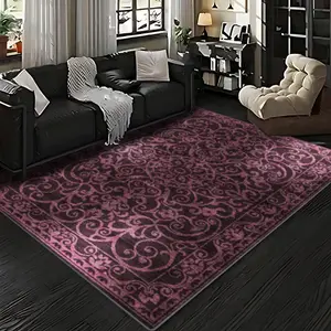 Gothic Style Velvet Rug, Soft Comfortable Carpet, Home Decor for Living Room, Sofa Pad, Bedroom, Coffee Shop, Multi-Scene Use