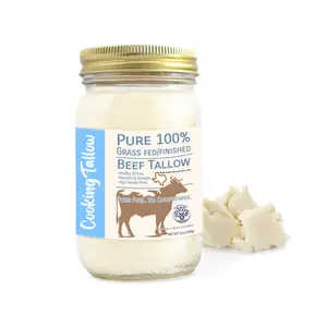 Pure Beef Tallow 100% Grass Fed, Grass Finished Tallow, for Cooking, Sauteing, Baking, Frying, Skin Moisturizer, DIY - Keto & Paleo Friendly