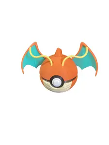 N3DPrinted Dragonite Pokeball - High Quality 3D Printed Design with Distinctive Characteristics Perfect Gift for Pokemon Fans