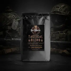 Tactical Blend, Premium Medium/Dark Artisanal Ground Coffee for Daily Brews, Rich Flavor Crafted for Enthusiasts