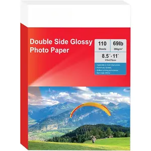 110 Sheets Thick Double Side Glossy Photo Paper 8.5x11 Inches 69lbs for Inkjet Printers and Dye Ink 260Gsm Suitable for Inkjet Printing Printer