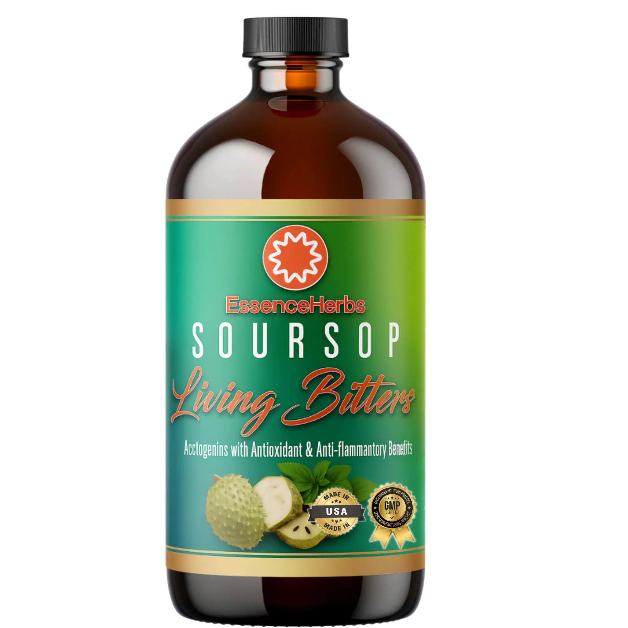 Essence Herbs: Soursop Bitters Healthcare Supplement Dietary Essence Herbs: Soursop Bitters Healthcare Supplement Dietary