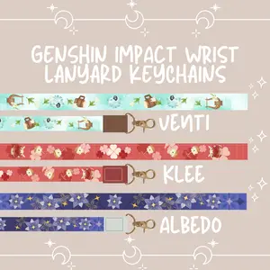 Genshin Impact Wrist Lanyard Keychains